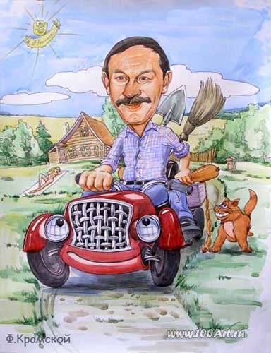 Шарж туристка