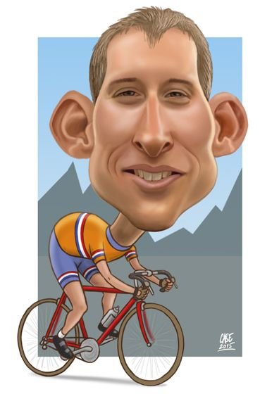 Шарж велосипедист