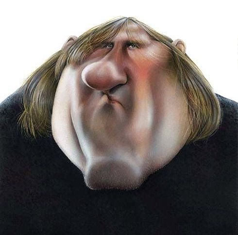 Жерар Депардье карикатура