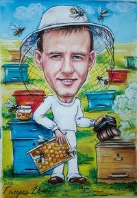 Шарж Пасечник пчеловод