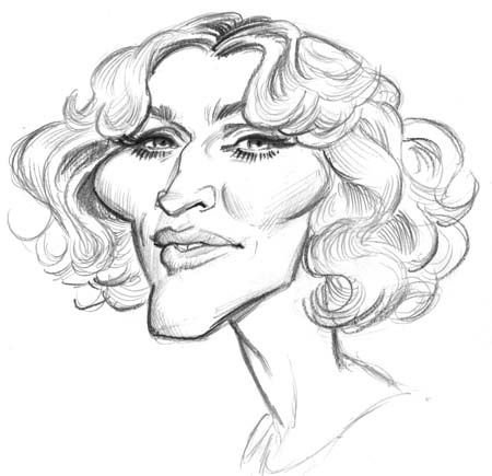 Карикатура на певицу Мадонну