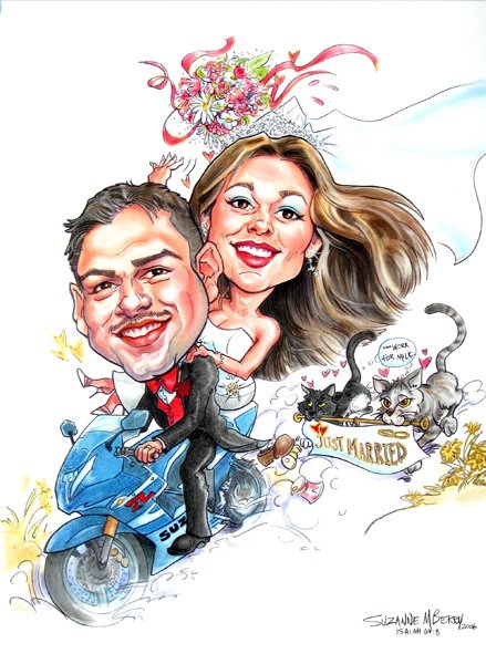 Шарж приглашение на свадьбу