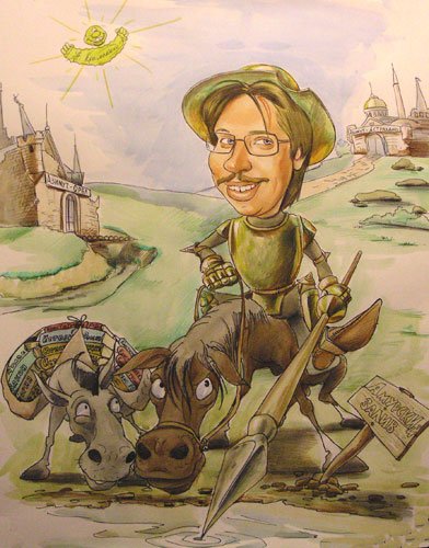 Дон Кихот и Санчо Панчо шарж