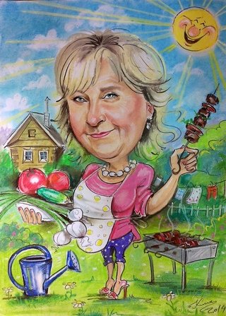 Шарж Лариса Шигорина музыкант