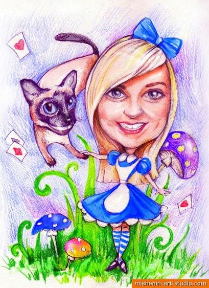 Шарж литературного героя