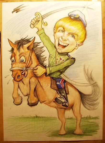 Шарж на коне