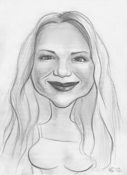 Шарж женский карандашом