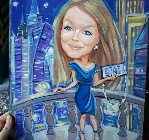 Шарж в интерьере