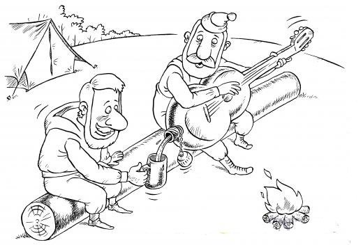 Турист карикатура