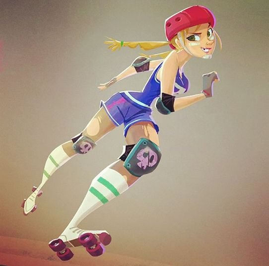 Бабушка на коньках