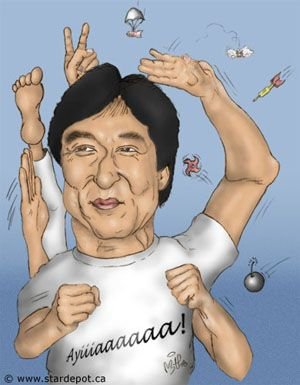 Карандашный портрет Джеки Чан