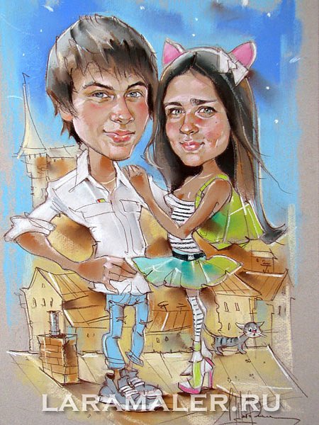 Шарж для молодоженов