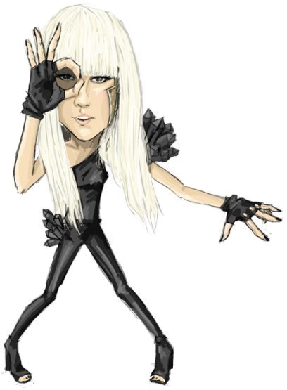 Портрет леди Гаги векторный