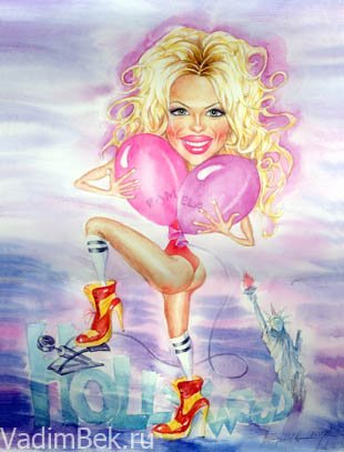 Карикатура на большую грудь