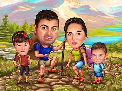 Шарж мама папа и ребенок (45 фото)