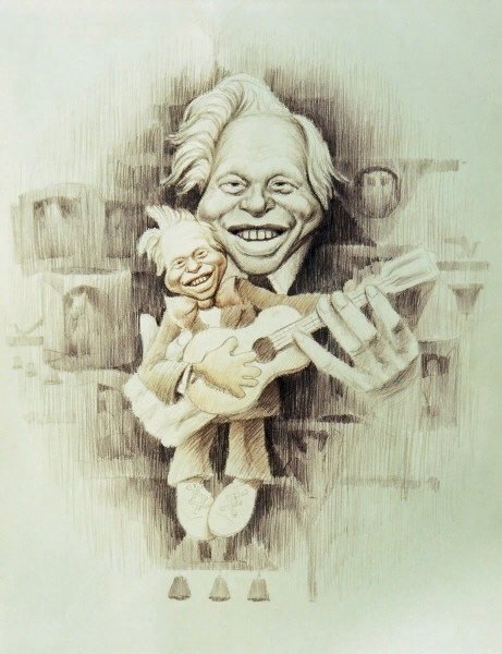 Шарж на Евгения Леонова