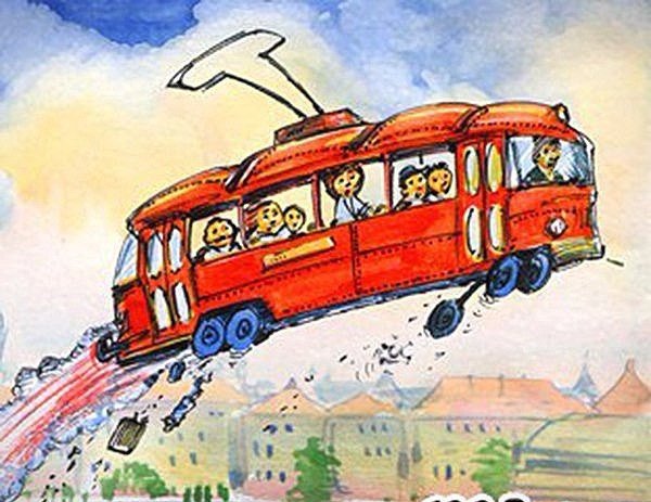 Зайчик едет в трамвае