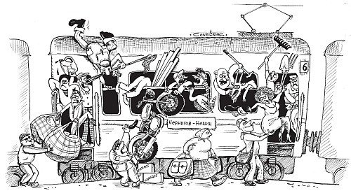 Троллейбус карикатура