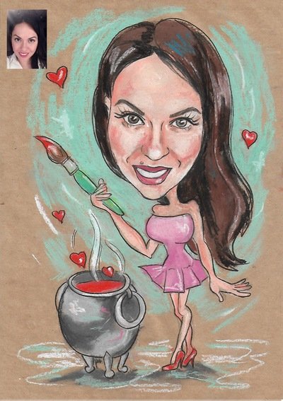 Шарж женский коллектив