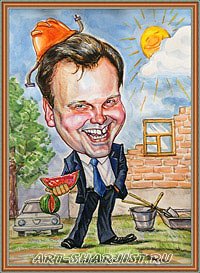 Шарж Строитель