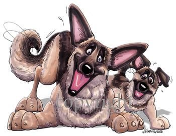 Шарж овчарка