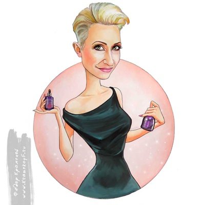 Бьюти шарж девушка с короткой стрижкой