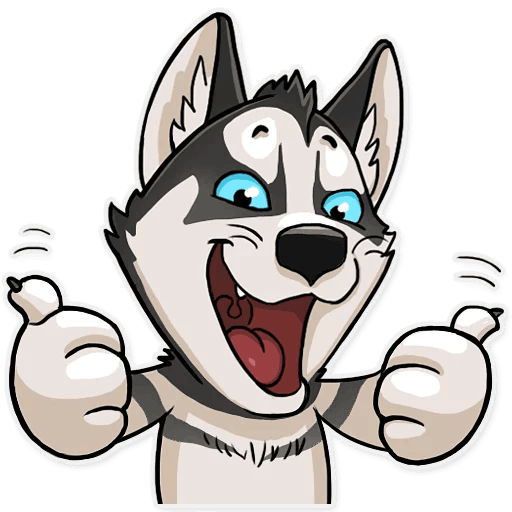 Хаски мультяшка
