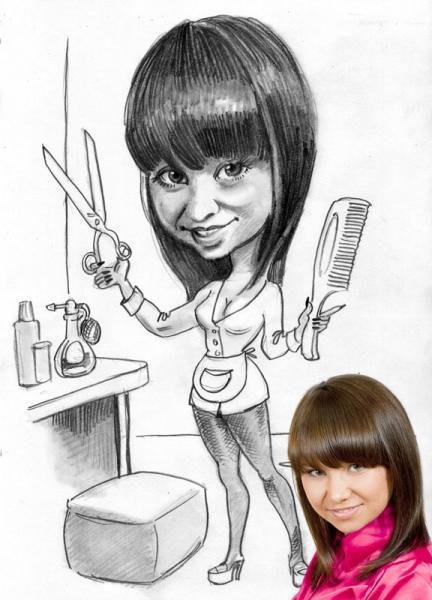 Шарж для маникюрного мастера