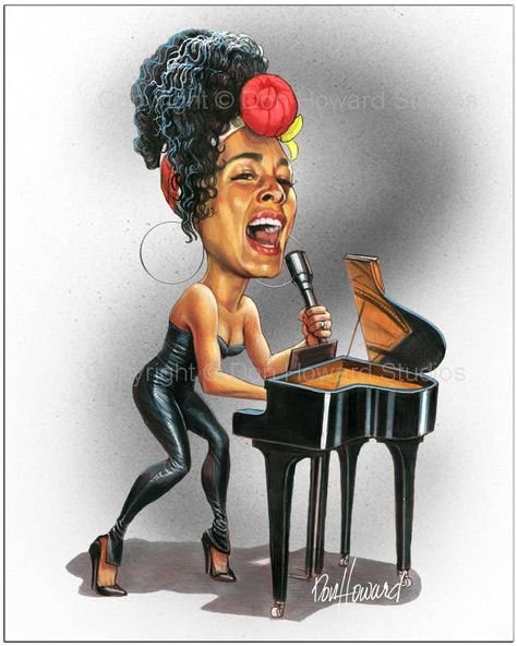 Пианистка карикатура