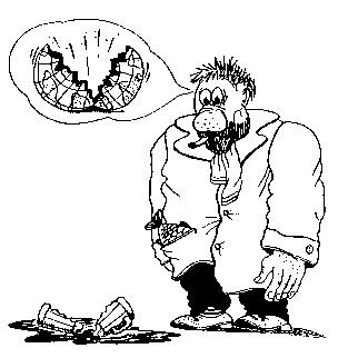 Мужчина с пивом карикатура