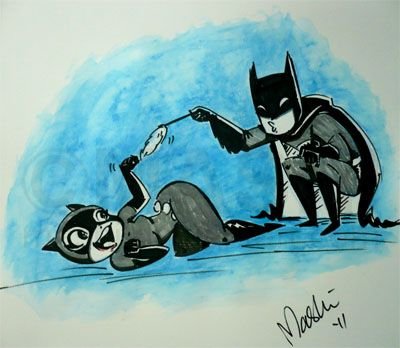 Бэтмен и женщина кошка смешные