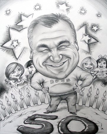 Шарж мужской 50 лет