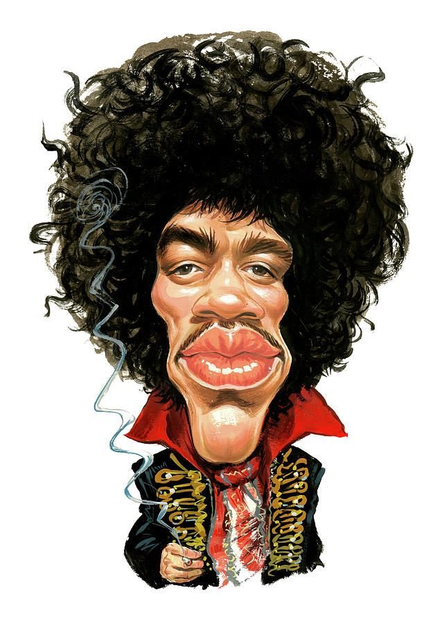 Комичный герой. Caricatura Jimi Hendrix. Джимми Хендрикс шаржи. Шаржи на рок звезд. Шаржи на знаменитостей.