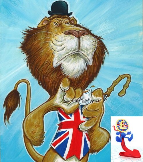 Лев карикатура