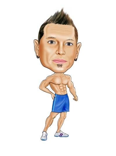 Теннисист карикатура