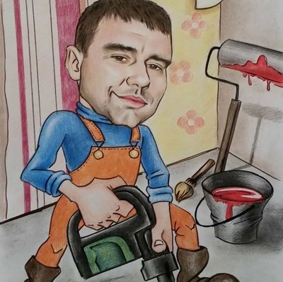 Карикатура отделочник