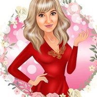 Шарж девушка с челкой