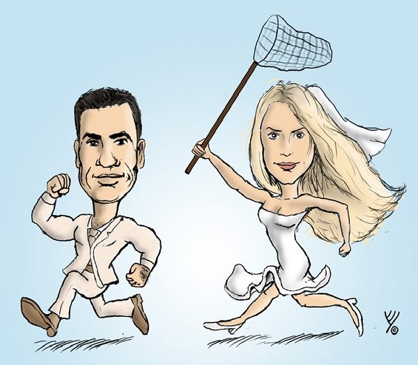 Карикатуры на мужчин и женщин