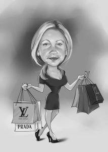 Шарж красивая девушка