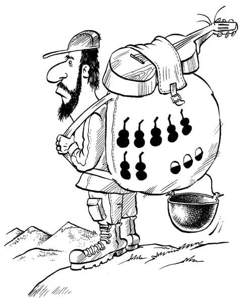 Турист карикатура