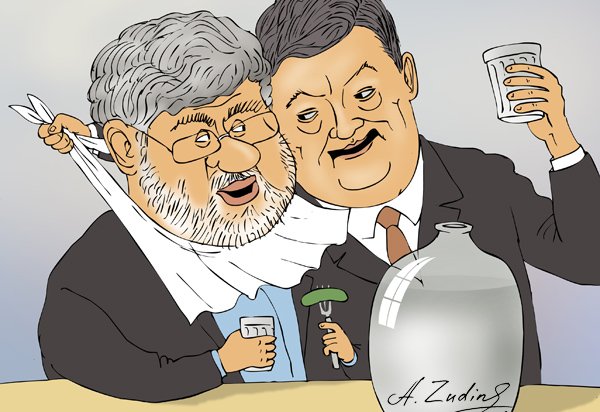 Коломойский и Зеленский шаржи