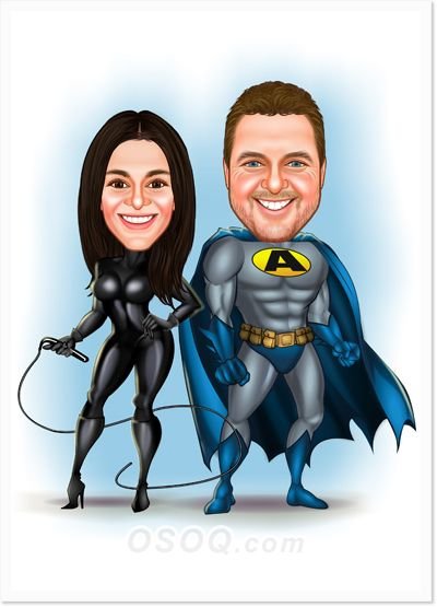 Шарж Супергерои Марвел