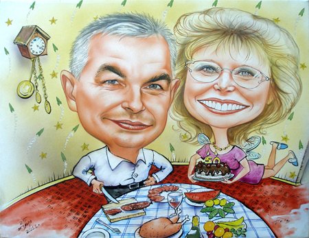 Свадебный шарж с родителями