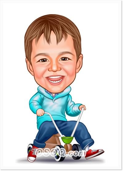 Шарж ребенок мальчик