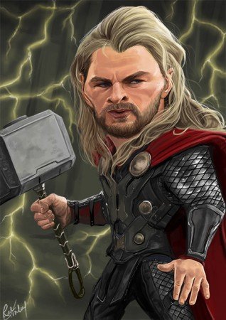 Крис Хемсворт карикатуры