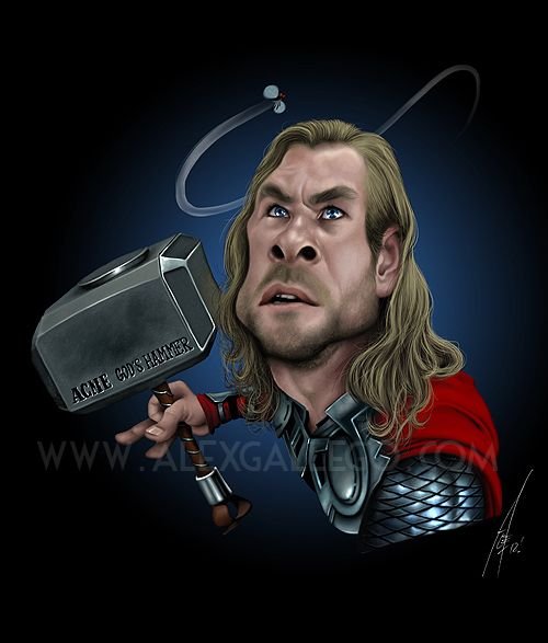 Крис Хемсворт карикатуры