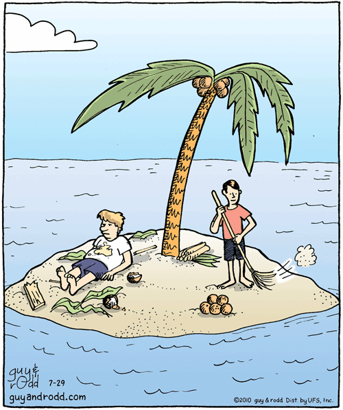 Карикатура остров