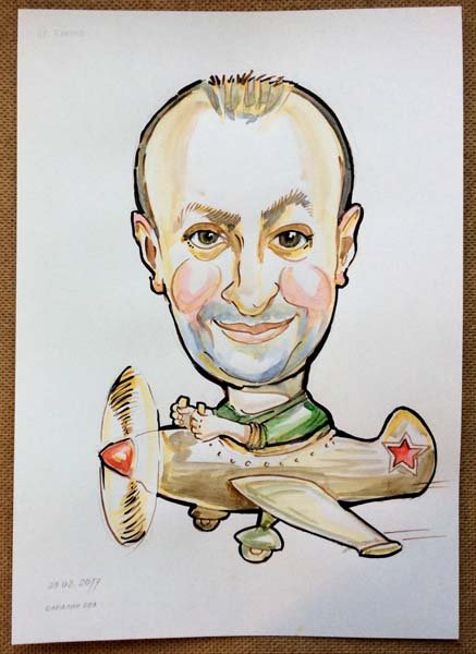 Шарж на самолете