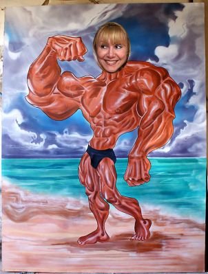 Качок карикатура