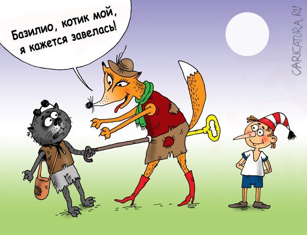 Кот Базилио карикатура